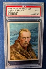 1910 worlds greatest explorers t118 Fridtjof Nansen PSA 3 Pop 5 12 Higher picture