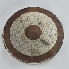 Vintage Rex Fifth Avenue Round Loose Powder Compact with Puff Floral Inner Door picture