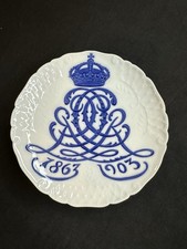 Antique 1863-1903 Royal Copenhagen Memorial Plate Christian IX 40th Anniversary picture