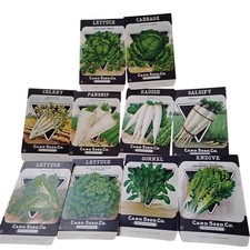 10 Vintage Card Seed Co Vegetable Seed Packets Fredonia NY Garden Ephemera Art picture