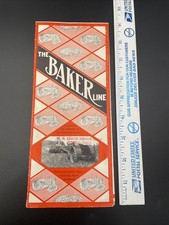 Vintage The Baker Line Fold Out Brochure Tractor Thresher Original picture