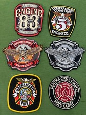 6 Rare Fire Department Air Ops Copter Patches Antioch Contra Costa Sacramento picture