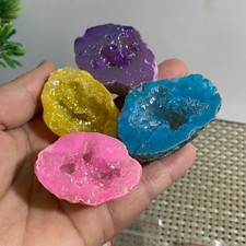 4pcs 131g Agate Crystal Cave Stone Crystal Healing Specimen home decor picture
