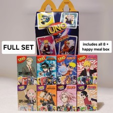 FULL SET x8 Mcdonalds CANADA Uno X Anime Cards Happy Meal Toys picture