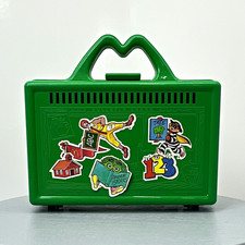 Vtg 1987 McDonald's Green Plastic Lunch Box Happy Meal Lunch Bunch Pencil Case  picture