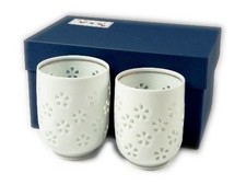 Hasami Ware Tanshingama Crystal Flower Tea Cup Set Arita Japan New picture