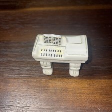 Vintage Occupied Japan Miniature Porcelain Piano Figurine White Gold Trim 1940s picture