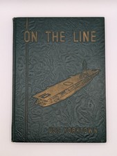 Vtg Hardback On The Line USS Yorktown 1953-54 Deployment 213 Page Full Edition picture