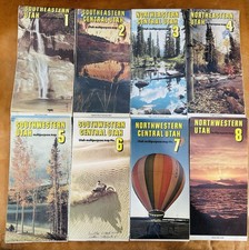 Vintage Highly Detailed UTAH Maps Entire State - Set of 8 Rich Colorful Graphics picture