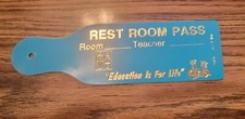 Vintage Restroom School Pass 1972 picture