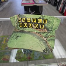 New Waffle House Embroidered Logo Visor Hat Teal Camo Restaurants & Fast Food picture