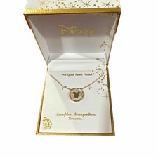 Disney Mickey Mouse 14k Necklace, Gold Flash Plated, Original, Fantastic Gift picture