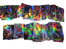 1997 Marvel vs Wildstorm Parallel Refractor SINGLE BASE CARD SPIDER-MAN VENOM picture
