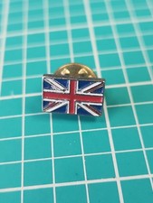 Vtg Great Britian Flag  Silver Tone Lapel Pin picture