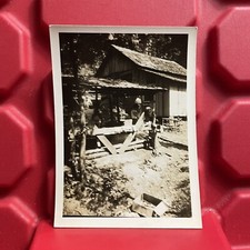 Outside Barn Snap Shot Service Atlanta GA 2.5 x 3.5 Photograph Vintage 1930s picture