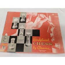 Vintage 1961 Peter Ganine Gothic Sculptured Chess Set  Salon Edition MCM Retro picture