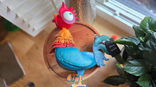 Loungefly Disney Moana Hei Hei Rooster Small Crossbody Bag Blue Red Orange picture