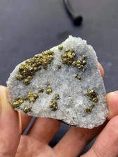 NICE！58.3g natural globular pyrite and crystal mineral specimen, China picture