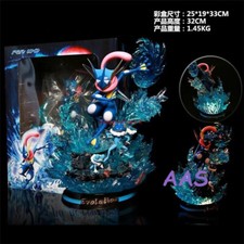 Cartoon Monster Greninja Figure Statue Model Toys with LED Light Base Ornament picture