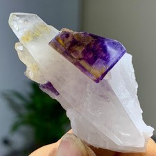 28G Rare transparent purple cubic fluorite mineral crystal sample / China picture