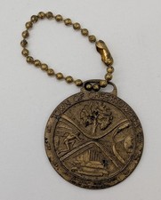 Vtg Cheektowaga NY Brass Bronze Bastian Bros Keychain Medal Watch Fob picture