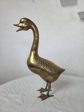 Vintage style solid brass Goose statue picture