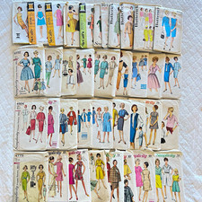 Vtg 1960’s Simplicity Butterick McCall's Women's Sewing Pattern Lot of 37 picture