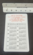 Vintage 1932 Advertising Wallet Calendar Card New York Life Insurance Building  picture