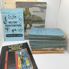 Lot (11) Vintage Military Combat Field Training Manuals Books War Department WW2 picture