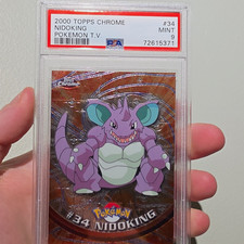 Topps 2000 Topps Chrome Pokémon TV Nidoking #34 PSA 9  picture