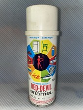 Vintage Red Devil Spray Enamel Paint Collectible White Color picture