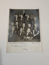 Vintage 1956 Cub Scout Pack 507 Group Photo Uniforms Saluting Dec 1956 5x7 picture