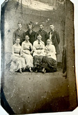 Antique Vintage Tintype Studio Portrait Photographs of Men & Women c1870-90 picture