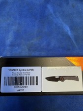 Vosteed Nymble A4705 Elmax Obsidian DLC Tanto Blade Gray Titanium Handle picture
