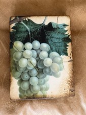 SID DICKENS T-110 GRAPES Memory Block Tile Wall Art 2003 Garden of Light Retired picture