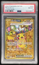 2024 Pokemon Surging Sparks #247/191 Pikachu Ex PSA 8 picture