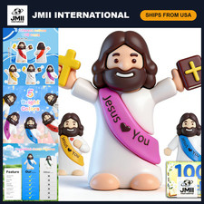 100PCS Mini Jesus Figurines - Colorful Tiny Jesus Figures for Easter, Baptism, F picture