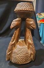 Vintage Hand Carved Wooden Candle Holder 12