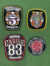 4 Rare California CA Fire Department Patch Contra Costa Sacramento Antioch BADGE picture