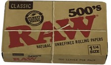 Raw Classic 500 Pack Unrefined Rolling Papers *Free Shipping* picture