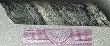 Gray Black Gneiss Hard Rock Core Sample 37oz Granite Banding Geological Specimen picture