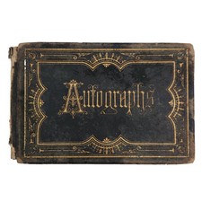 Antique Autograph Album Taunton Massachusetts MA Bristol Academy Walpole 1870s picture