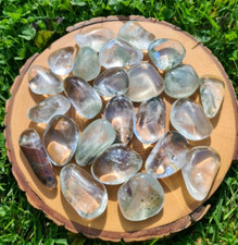 3pcs 2025NEW Clear Quartz Tumbled Stone Grade A Energy Healing Reiki Home Decor picture