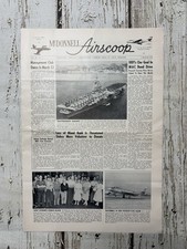 VTG McDonnell Airscoop March 1952 Airplane Aircraft Newspaper Newsletter picture