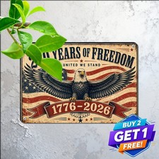 Patriotic Uncle Uncle Top Hat Independence Fourth July Metal Tin Sign 8x12 picture