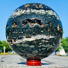 6.56LB Natural Ocean Jasper Jade Crystal Polished Sphere Ball Healing Ball picture
