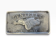 Vintage GENTEELS PORTERVILLE - CALIFORNIA - Original 1950’s Car Club Plaque picture
