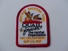 Unused May 4-6 2007 Trails West Council Encampment Quail Forever Boy Scout Patch picture