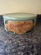 Rare Vintage 1920s Blue Campfire Marshmallows Tin Paper Label 3 Lbs Size  picture