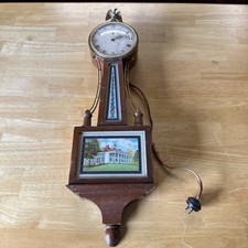 1920's GE Warren Telechron Miniature Banjo Wall Clock Swarthmore WORKING picture
